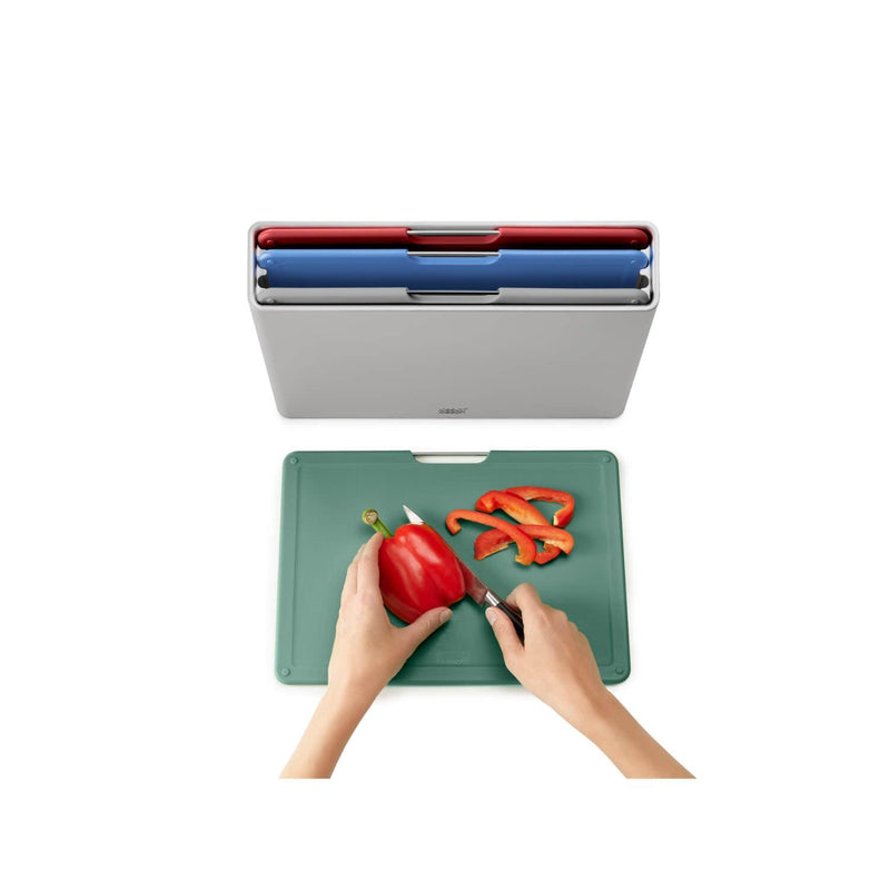 Joseph Joseph 4-Piece Folio Large Chopping Board Set -  Coast Silver - Potters Cookshop