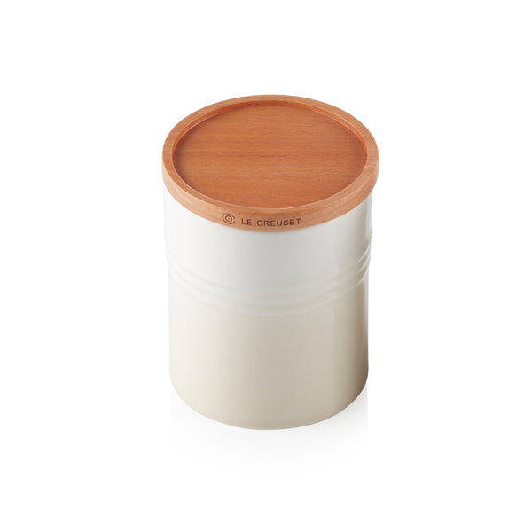 Le Creuset Stoneware Medium Storage Jar - Meringue - Potters Cookshop