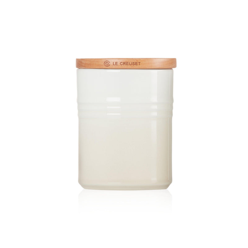 Le Creuset Stoneware Medium Storage Jar - Meringue - Potters Cookshop