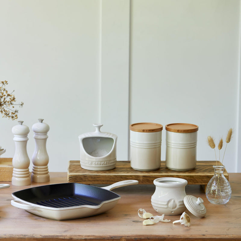 Le Creuset Stoneware Medium Storage Jar - Meringue - Potters Cookshop