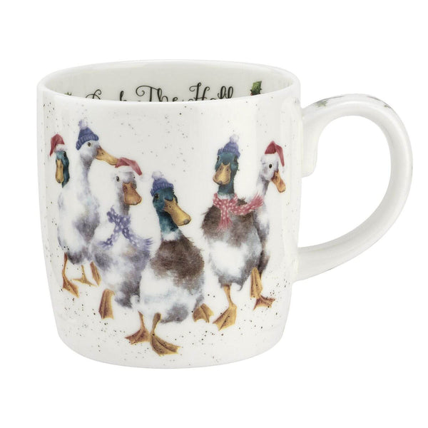 Wrendale Designs Christmas China Mug - Duck The Halls