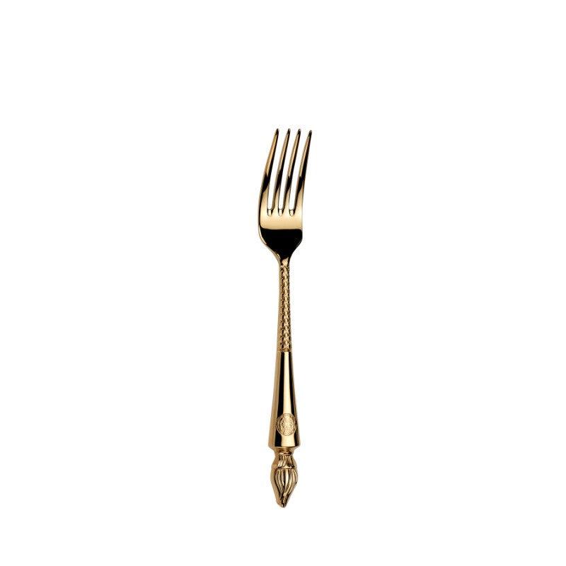 ZEFH0040 Arthur Price Clive Christian Empire Flame All Gold Dessert Fork