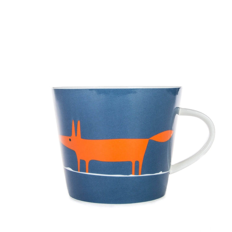 Scion Living Mr Fox 350ml Porcelain Mug - Denim & Orange