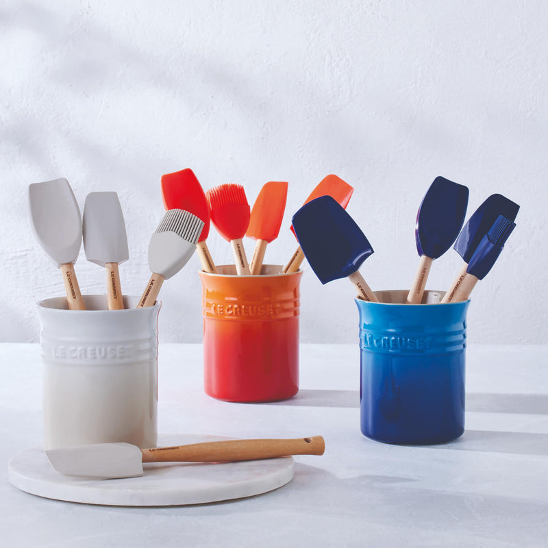 Le Creuset 5-Piece Craft Series Utensil Set with Crock | White