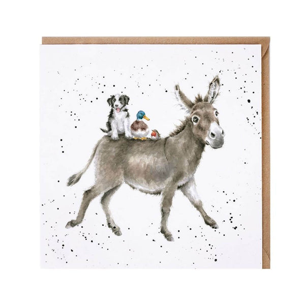 Wrendale Designs by Hannah Dale Card - The Donkey Ride