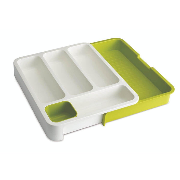 Joseph Joseph DrawerStore Expandable Cutlery Tray - Green / White - Potters Cookshop