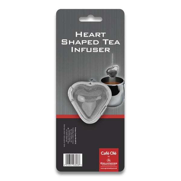 Grunwerg Heart Shaped Stainless Steel Tea Infuser - Potters Cookshop