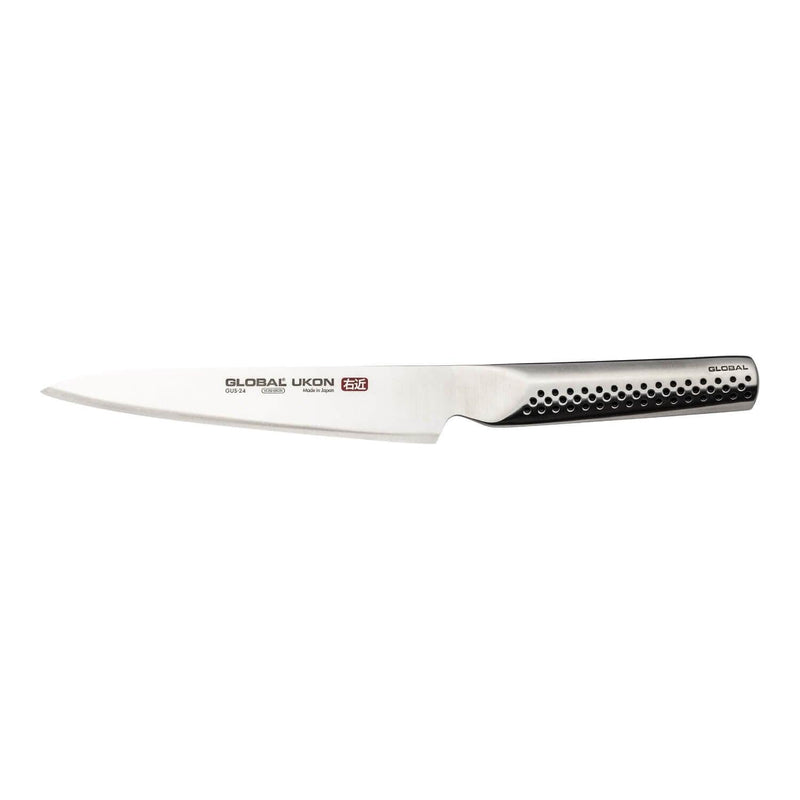 Global Ukon GUS-24 Utility Knife - 15cm - Potters Cookshop