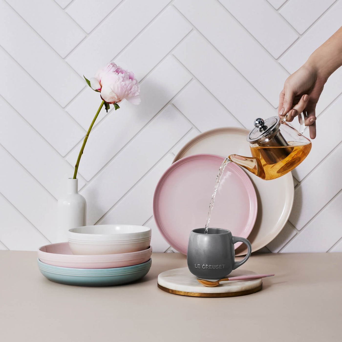Buy Le Creuset | 16cm Stoneware Coupe Cereal Bowl - Flint