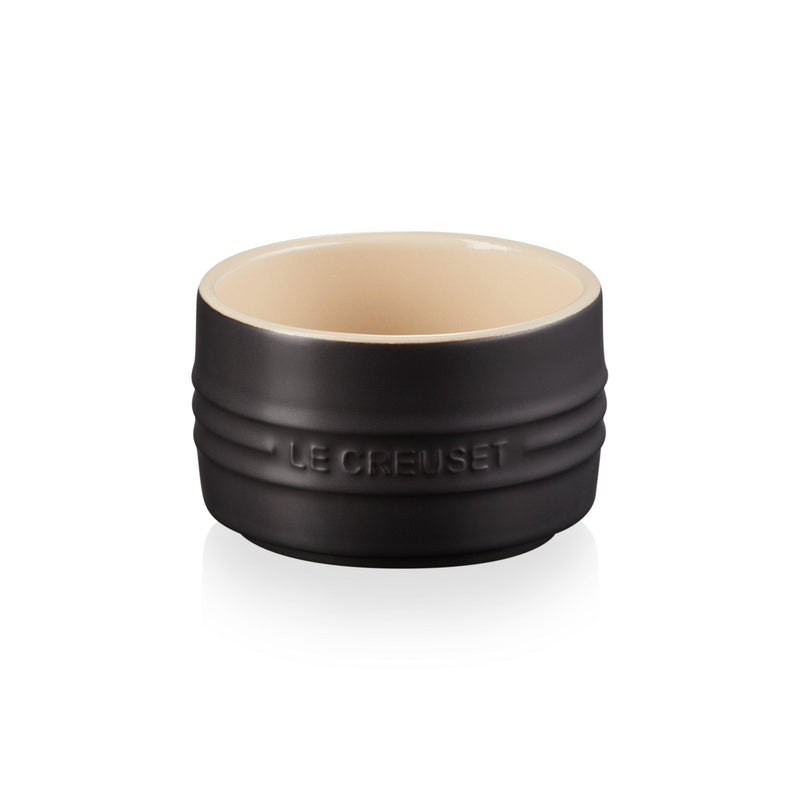 Le Creuset Stoneware Stackable Ramekin - Satin Black - Potters Cookshop