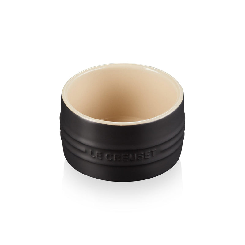 Le Creuset Stoneware Stackable Ramekin - Satin Black - Potters Cookshop