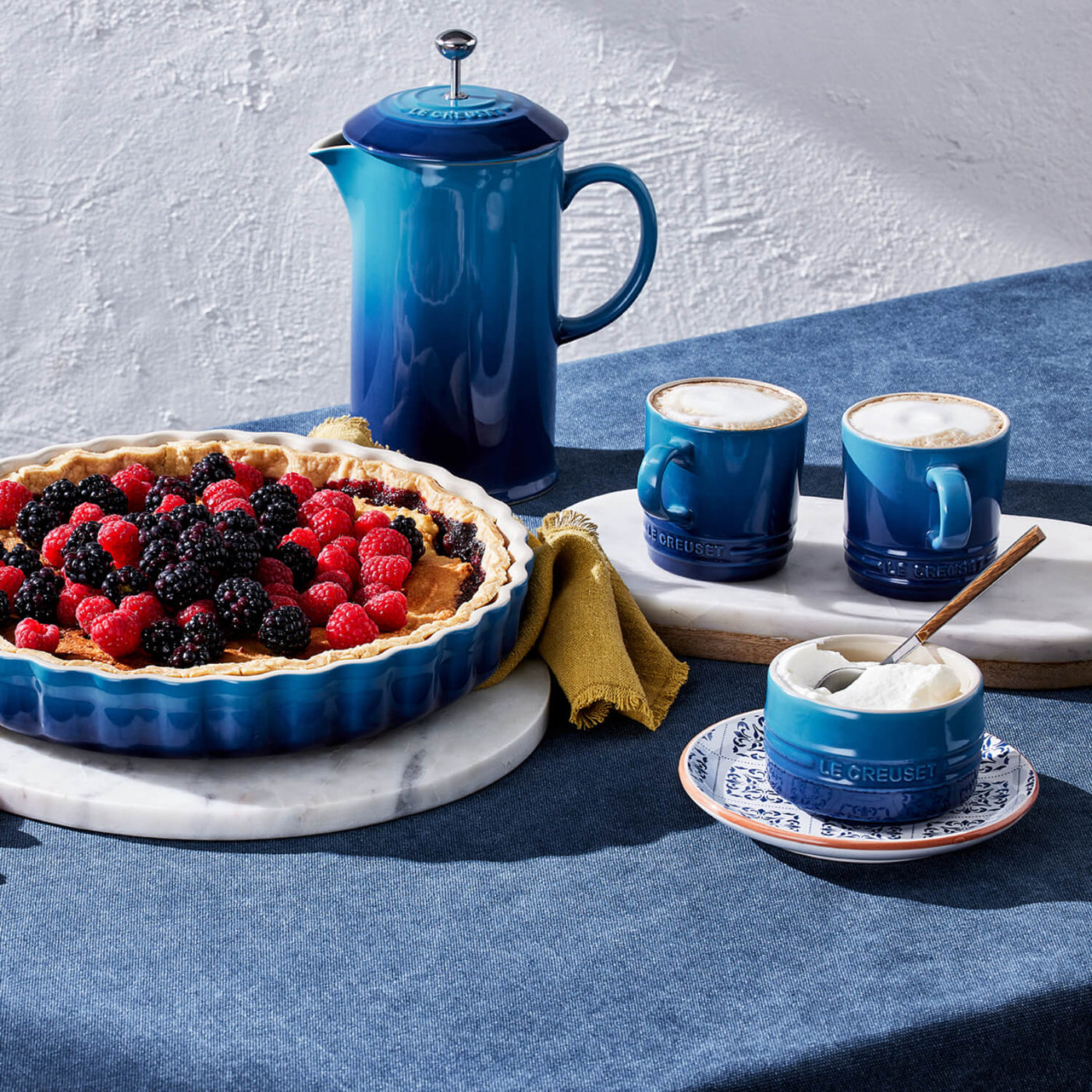 し*ん様 LE CREUSET レクタン29cm Buy Le Creuset | Stoneware Stackable Ramekin - Azure – Potters
