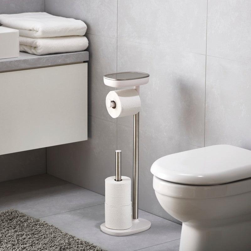 70518 Joseph Joseph EasyStore Standing Steel Toilet Paper Holder Bathroom Lifestyle