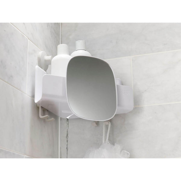 Joseph Joseph EasyStore Corner Shower Shelf With Mirror - Potters Cookshop