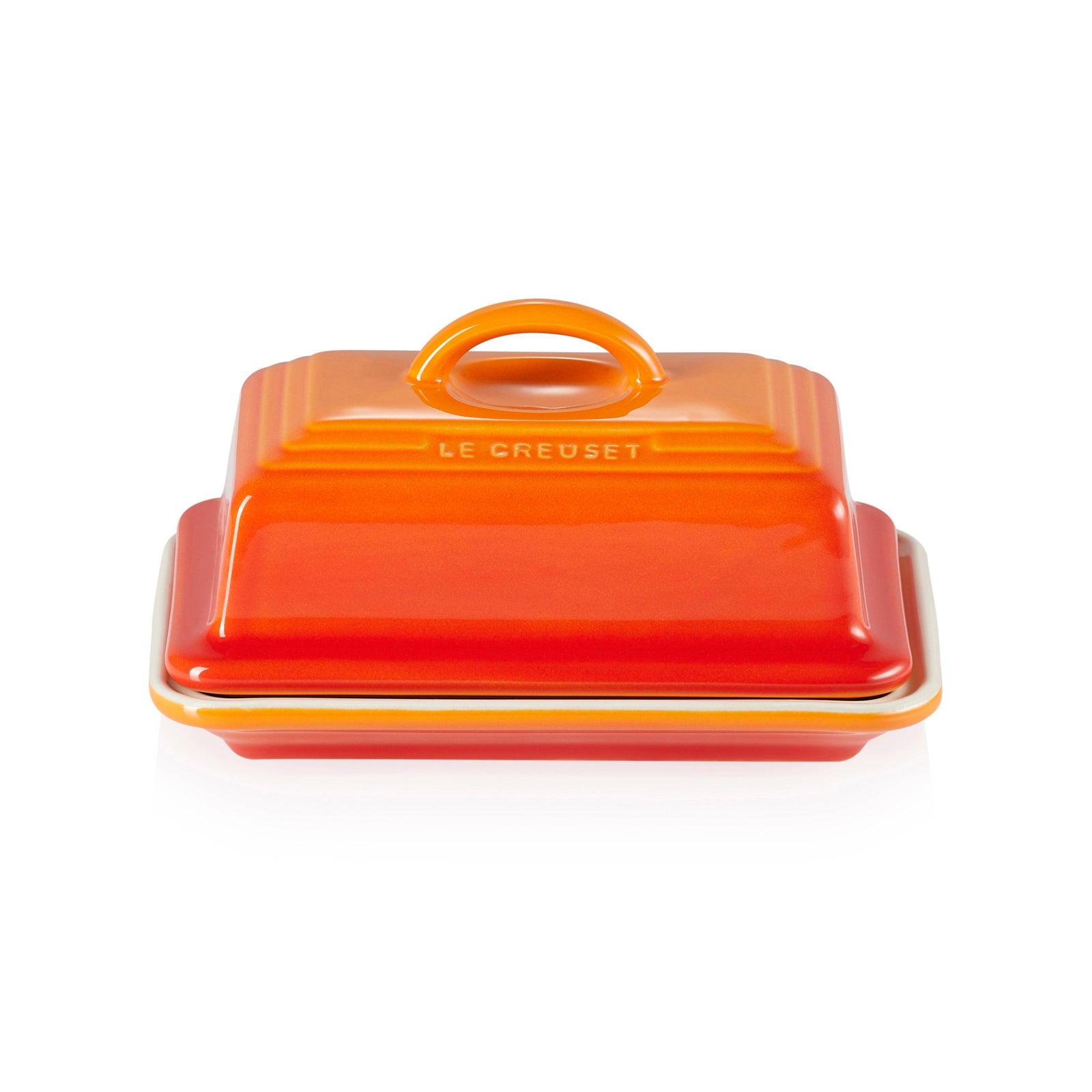 Le Creuset バターケース オレンジ 25 Buy Le Creuset | Stoneware Butter Dish - Volcanic – Potters Cookshop