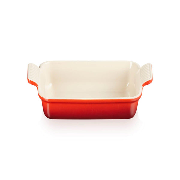 Le Creuset Stoneware Heritage 19cm Rectangular Dish - Cerise - Potters Cookshop