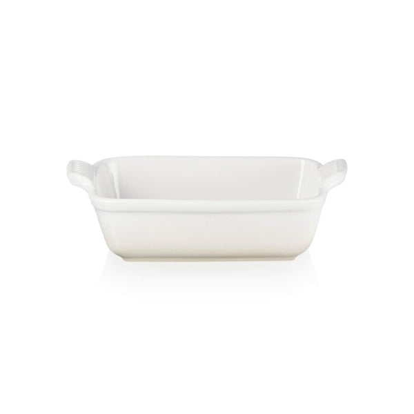 Le Creuset Stoneware Heritage 19cm Rectangular Deep Dish - Meringue - Potters Cookshop