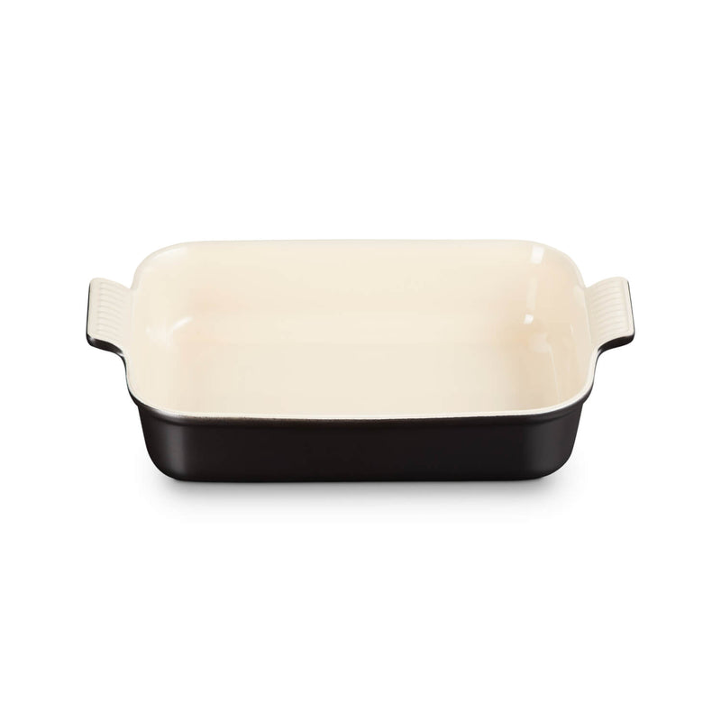 Le Creuset Stoneware Heritage 26cm Rectangular Dish - Matte Black