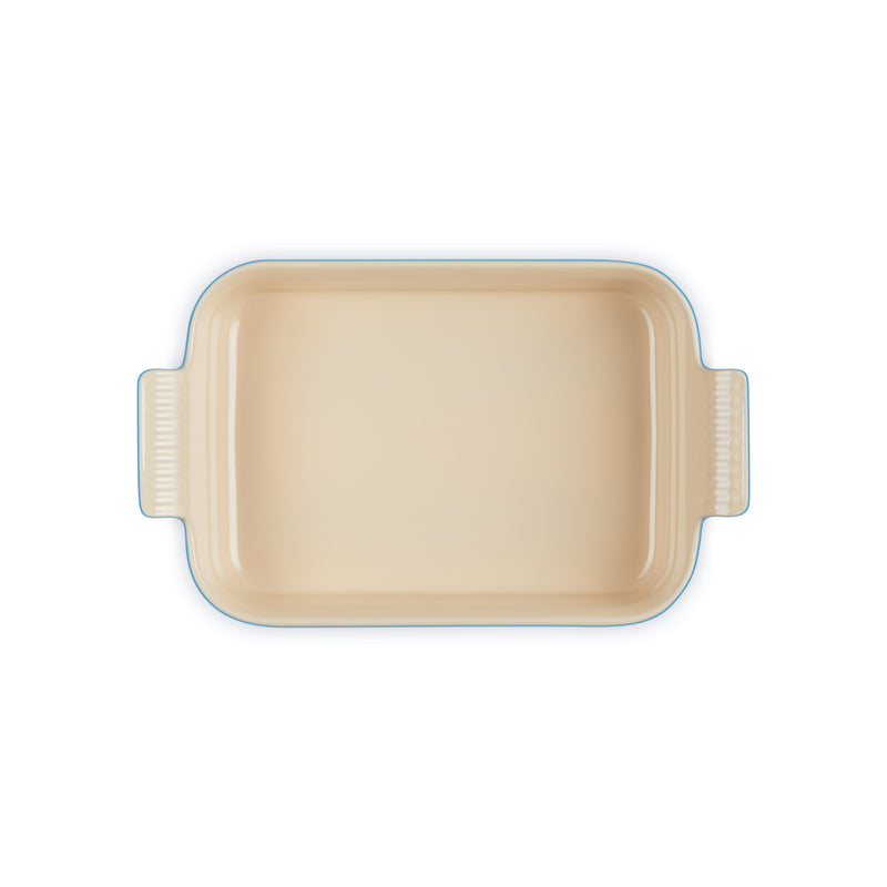 Le Creuset Stoneware Heritage 26cm Rectangular Deep  Dish - Azure