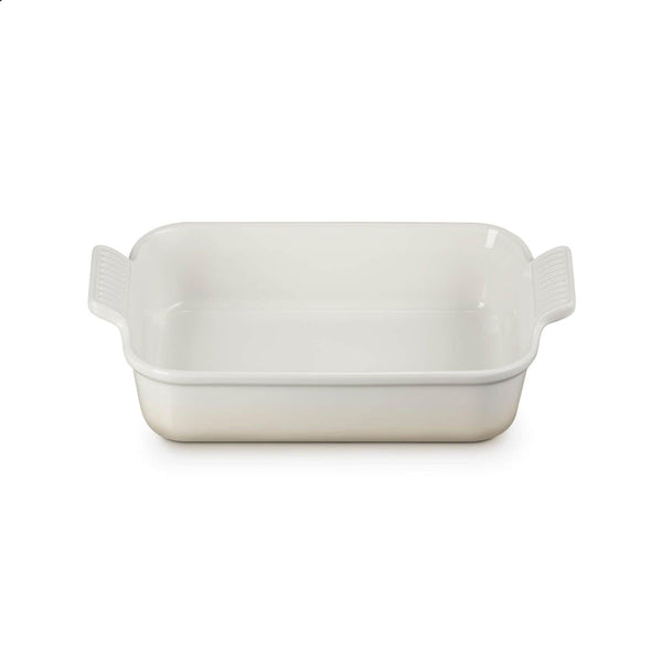 Le Creuset Heritage Stoneware 26cm Rectangular Deep Dish - Meringue - Potters Cookshop