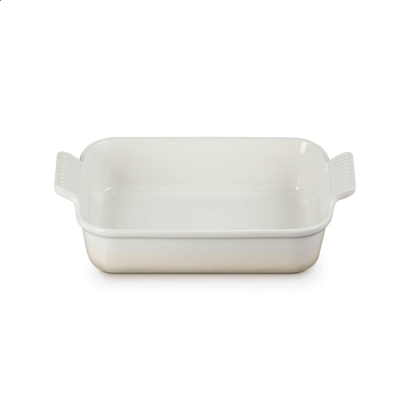 Le Creuset Heritage Stoneware 26cm Rectangular Deep Dish - Meringue - Potters Cookshop