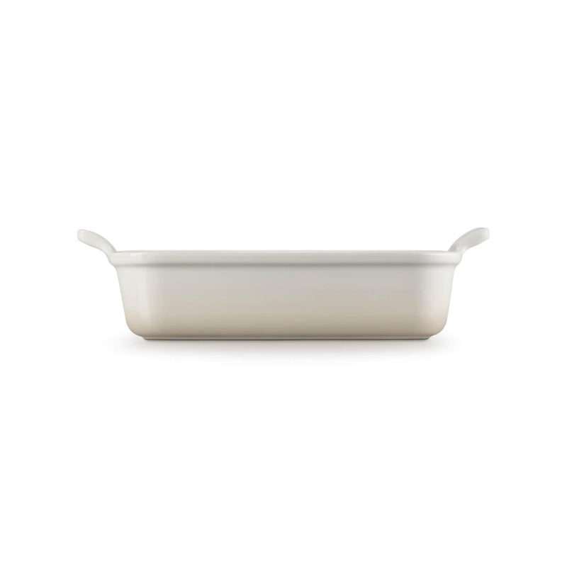 Le Creuset Heritage Stoneware 26cm Rectangular Deep Dish - Meringue - Potters Cookshop