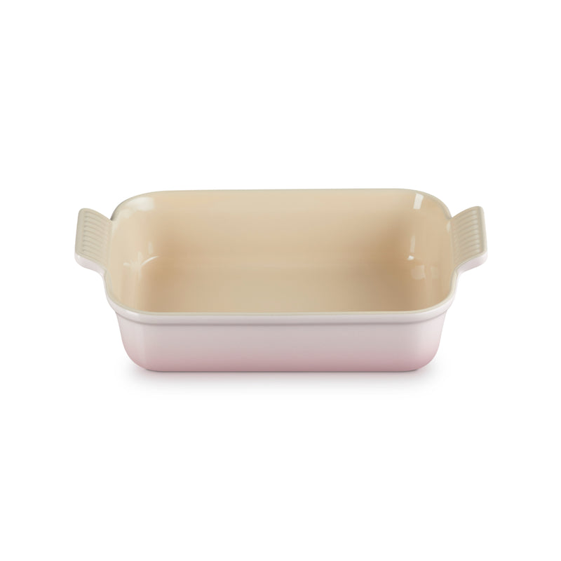 Le Creuset Stoneware Heritage 26cm Rectangular Deep  Dish - Shell Pink