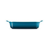 Le Creuset Stoneware Heritage 32cm Rectangular Deep Dish - Deep Teal - Potters Cookshop