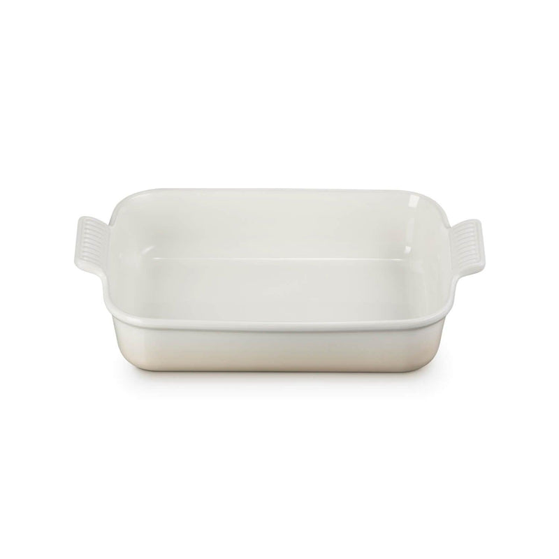 Le Creuset Stoneware Heritage 32cm Rectangular Deep Dish - Meringue - Potters Cookshop