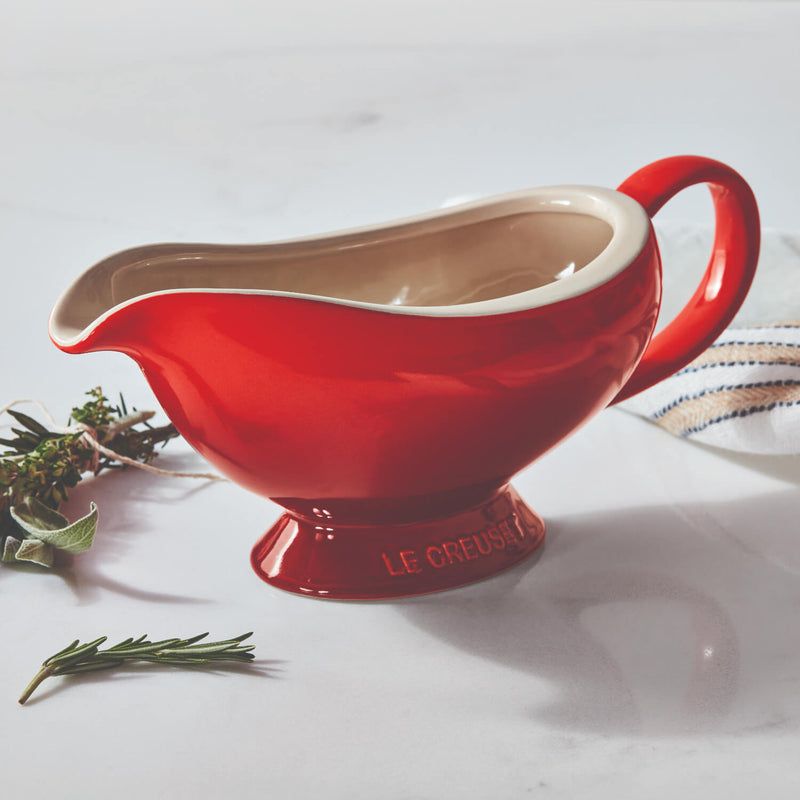 Le Creuset Stoneware Gravy Boat - Cerise