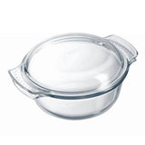 Pyrex Classic Easy Grip Round Glass Casserole - 1 Litre - Potters Cookshop
