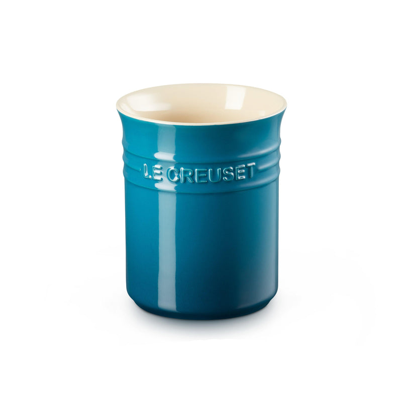 Le Creuset Stoneware Small Utensil Jar - Deep Teal - Potters Cookshop