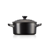 Le Creuset Stoneware Petite Round Casserole - Satin Black - Potters Cookshop