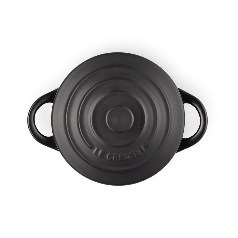 Le Creuset Stoneware Petite Round Casserole - Satin Black - Potters Cookshop