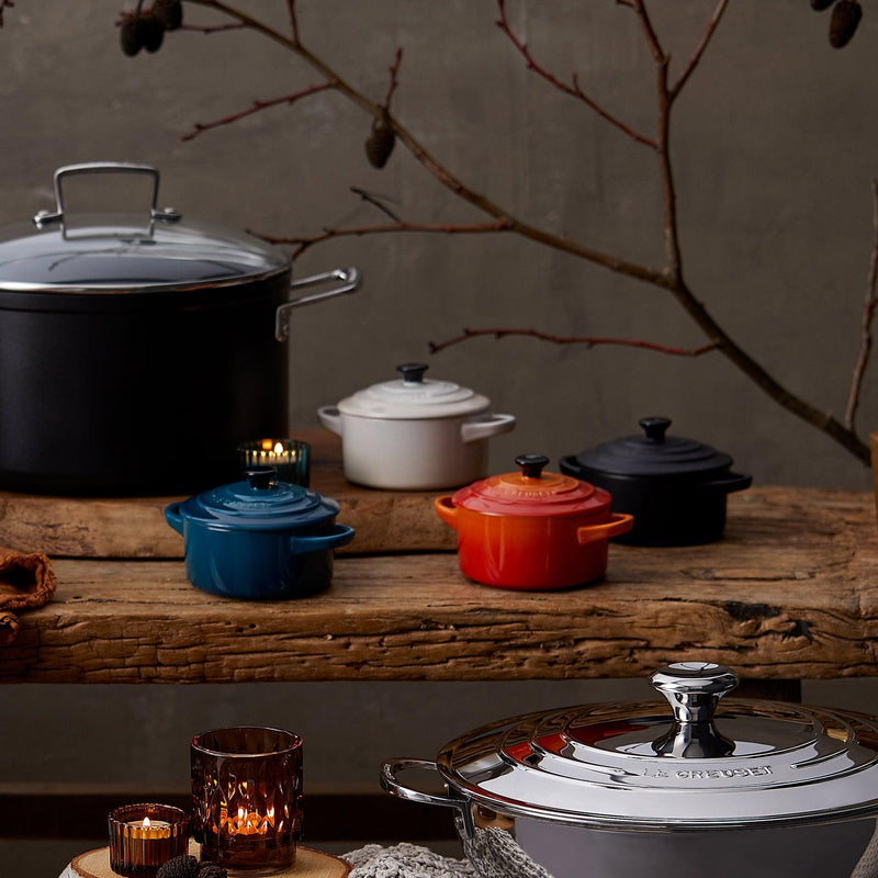 Le Creuset Stoneware Petite Round Casserole - Satin Black - Potters Cookshop