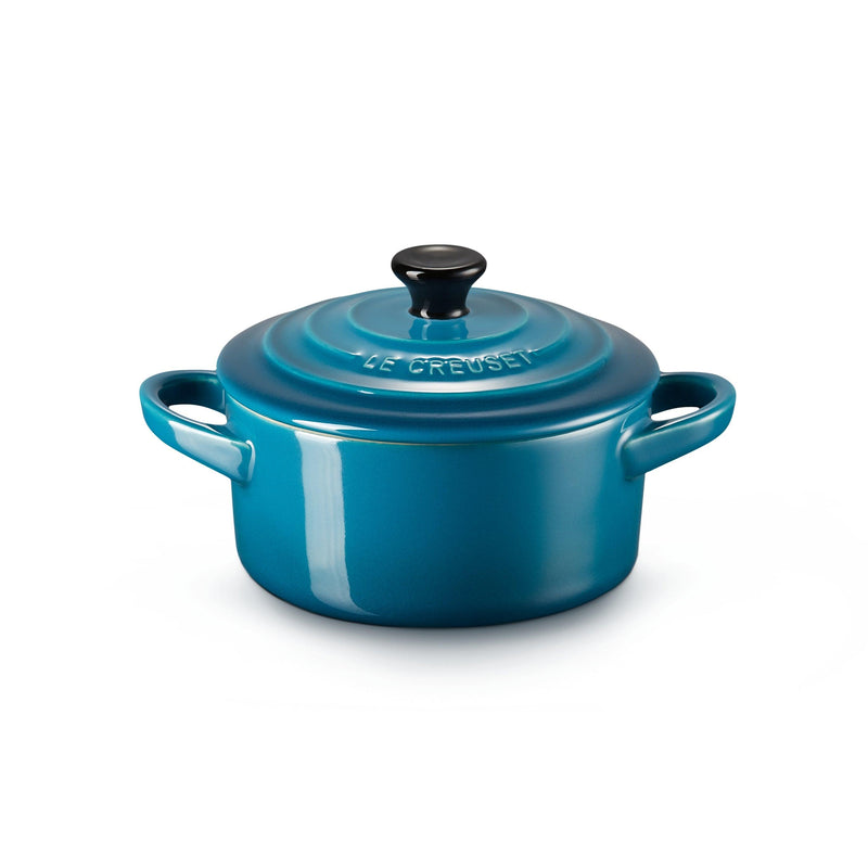 Le Creuset Stoneware Petite Round Casserole - Deep Teal - Potters Cookshop