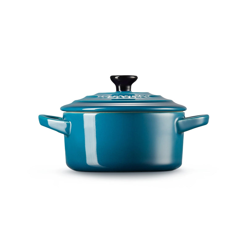 Le Creuset Stoneware Petite Round Casserole - Deep Teal - Potters Cookshop