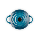 Le Creuset Stoneware Petite Round Casserole - Deep Teal - Potters Cookshop