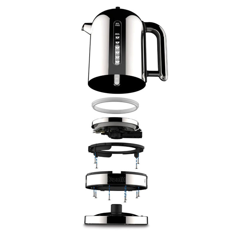Dualit Classic 1.7 Litre Jug Kettle & 4 Slice Toaster Set - Polished Steel