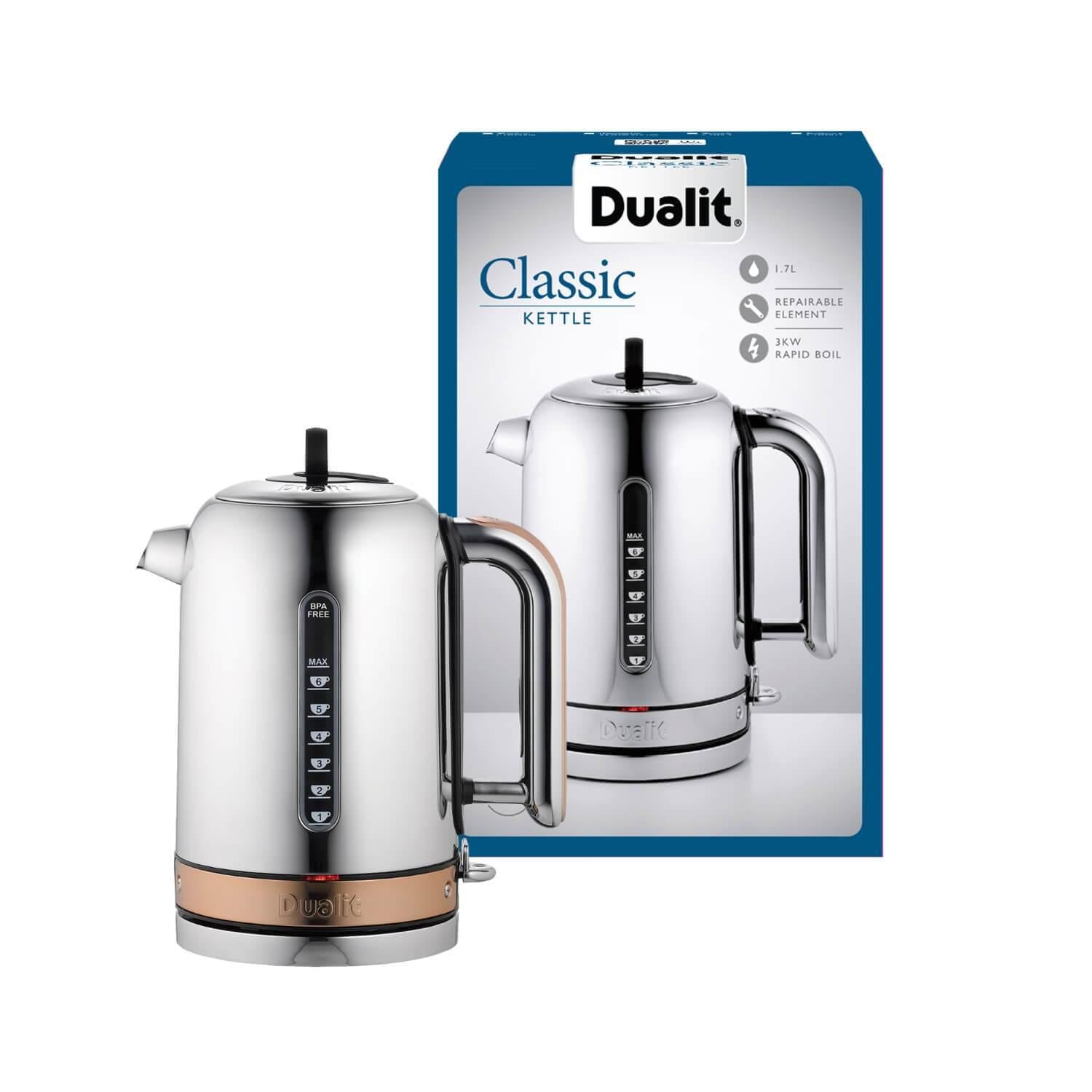 Dualit copper kettle and cheap toaster