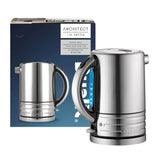 Dualit Architect 1.5 Litre Jug Kettle & 2 Slot Toaster Set - Black & Brushed Stainless Steel