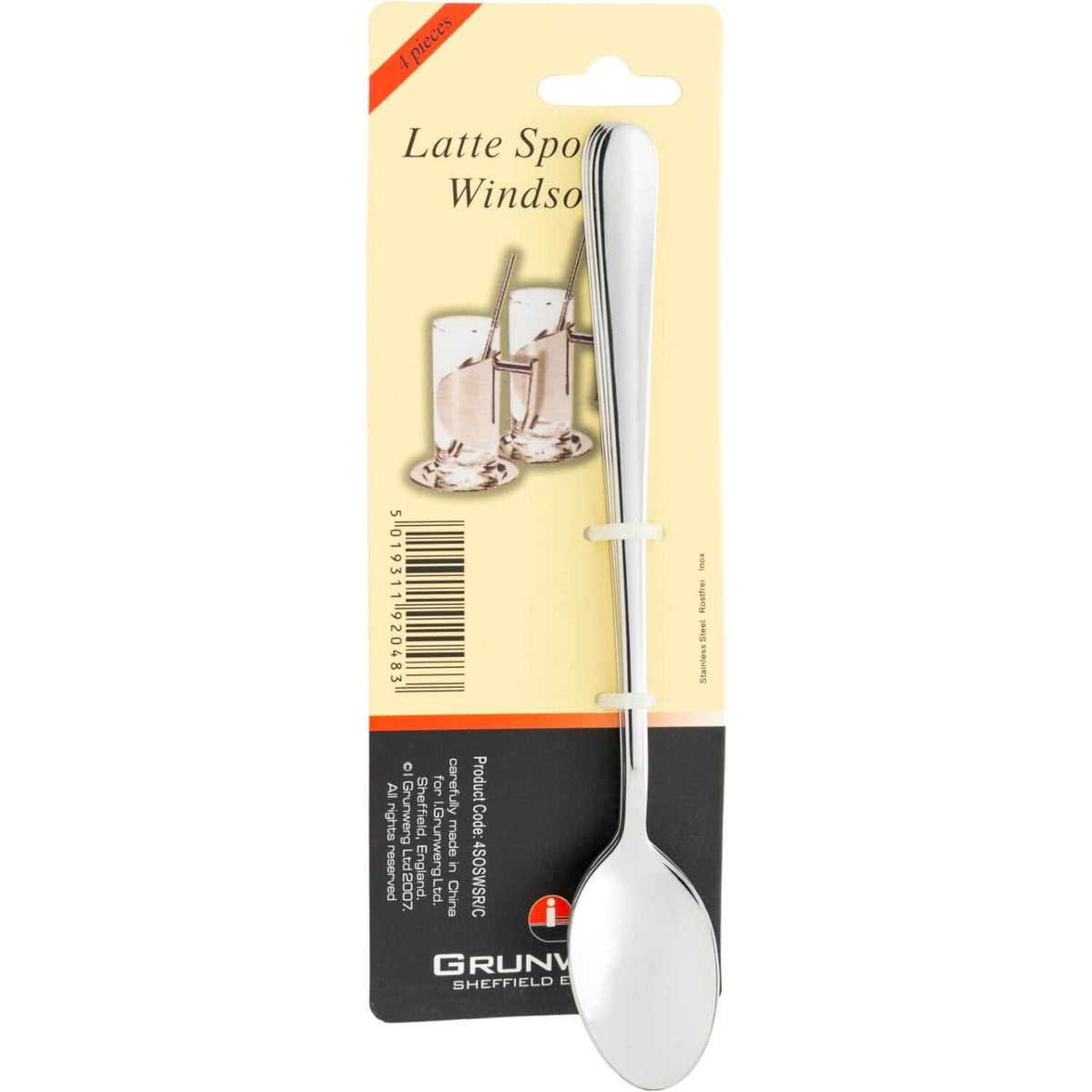 Set 6 Cucchiai Da Latte Grunwerg Windsor – Acciaio Inox 18/0 – Manico Lungo