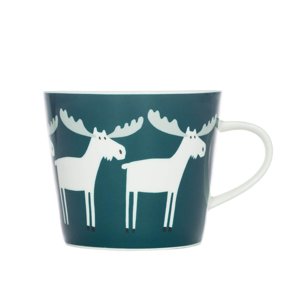 Scion Living Marty Moose 350ml Fine China Mug - Marine & Ice