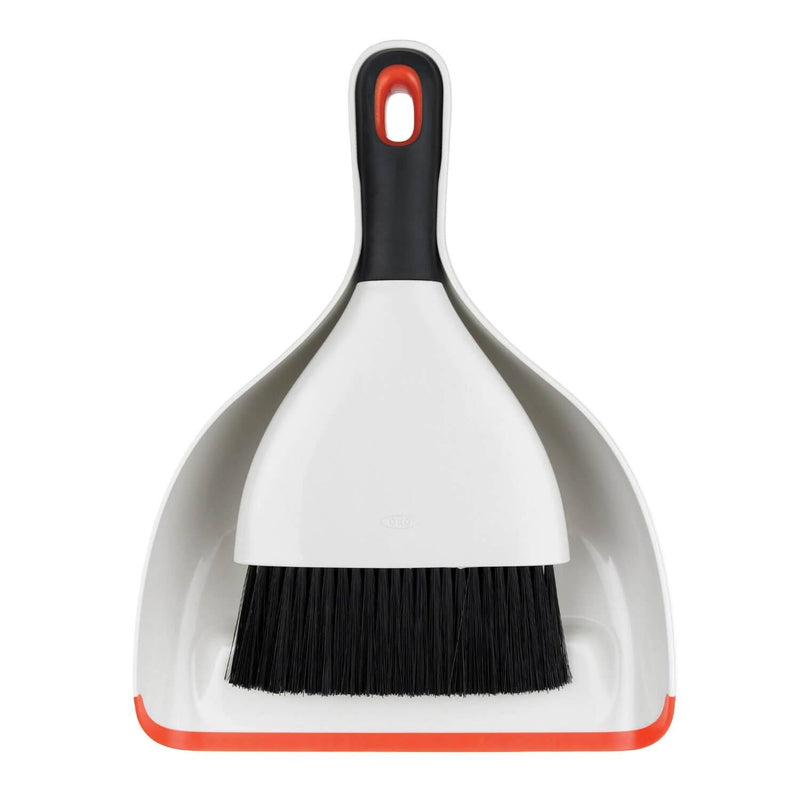 OXO Good Grips Dustpan & Brush Set - White - Potters Cookshop