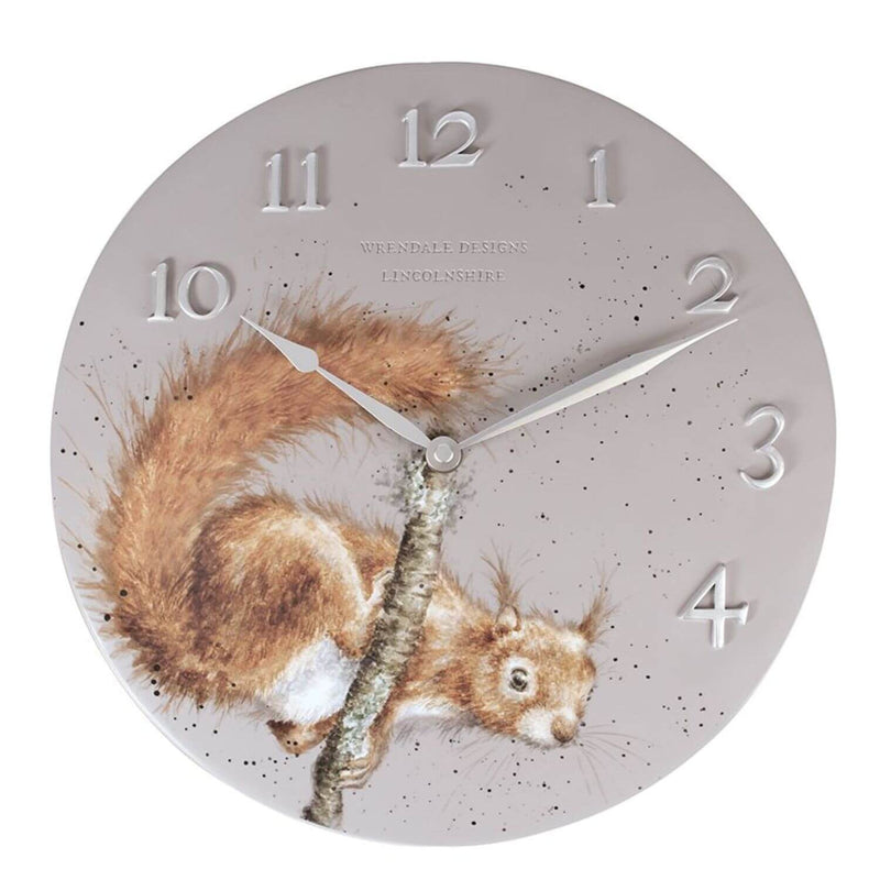 Wrendale Designs by Hannah Dale Wall Clock - The Acrobat - Squirrel