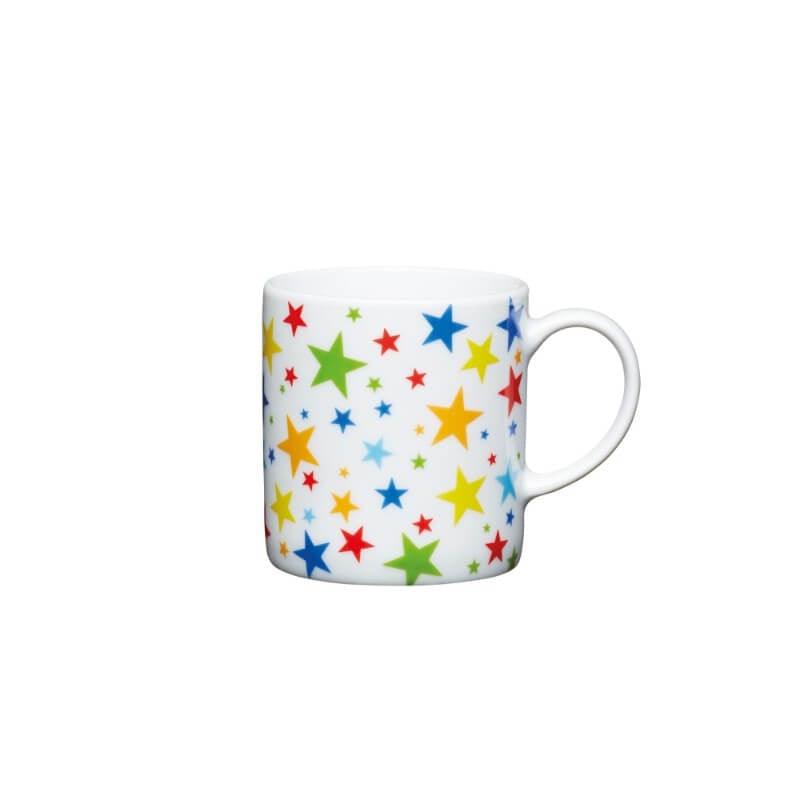 KitchenCraft Espresso Mug - Multi Stars - Potters Cookshop
