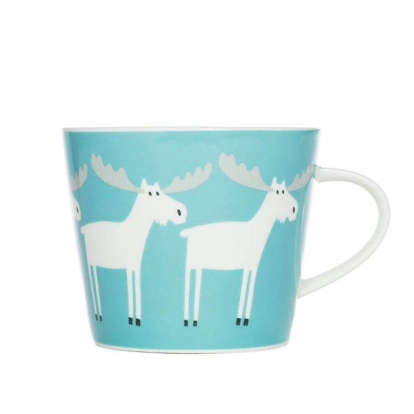 Scion Living Marty Moose 350ml Fine China Mug - Aqua & Frost