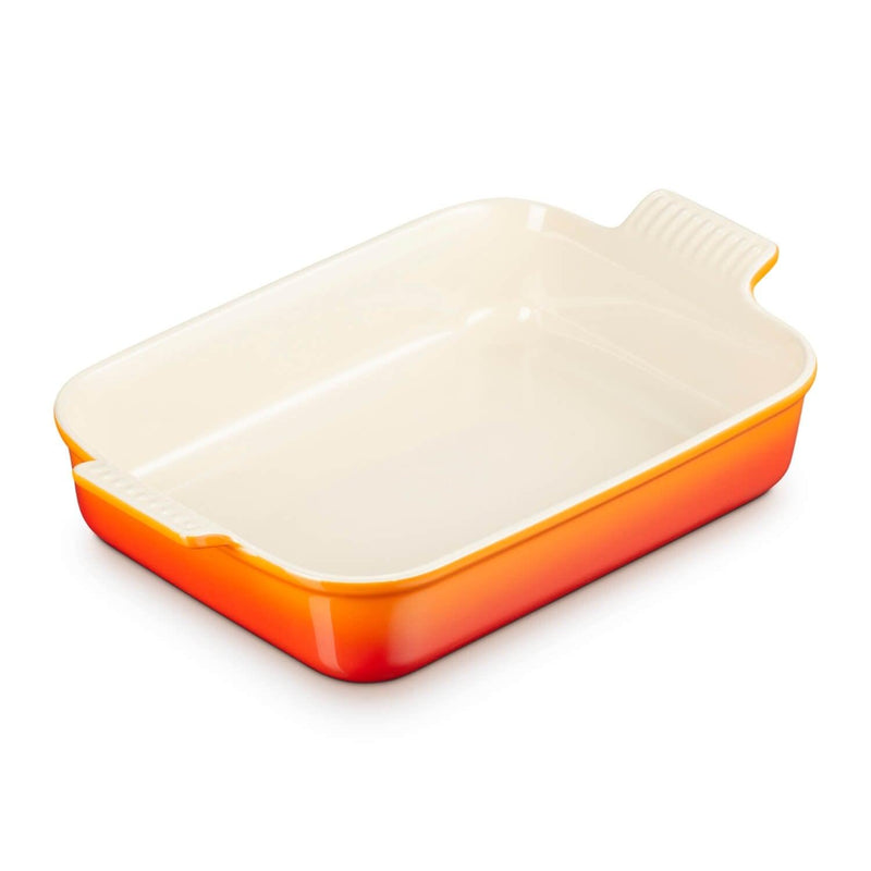 Le Creuset Stoneware Heritage 32cm Rectangular Deep Dish - Volcanic - Potters Cookshop