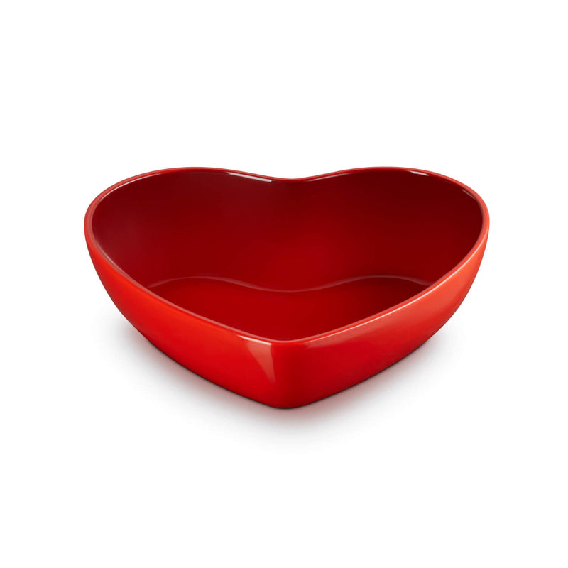 Le Creuset 30cm Heart Stoneware Serving Bowl - Cerise