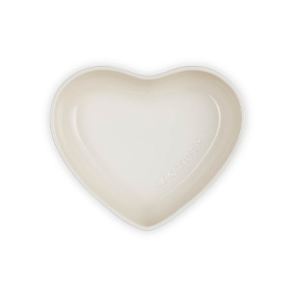 Le Creuset 20cm Heart Stoneware Bowl - Meringue